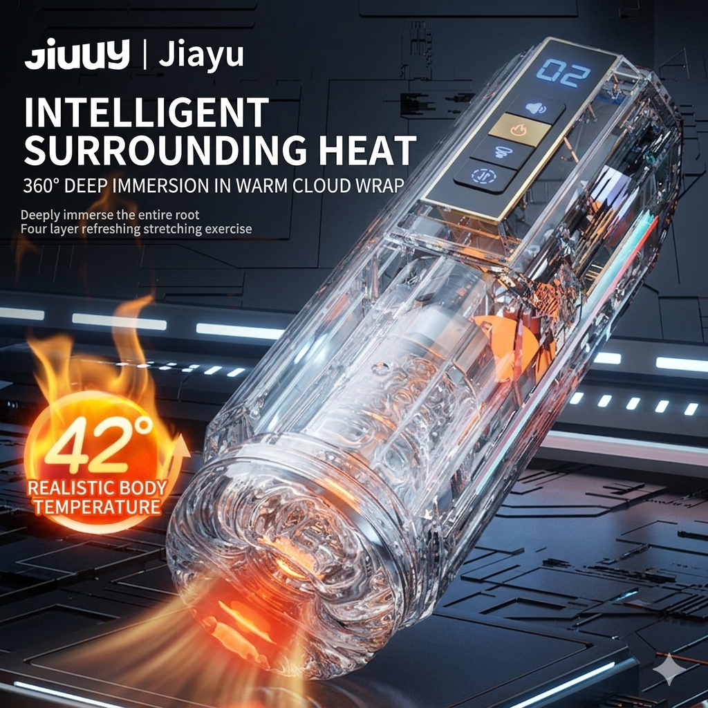 Quantum Pulse Automatic Telescoping Heating Male Masturbator Adult Toy