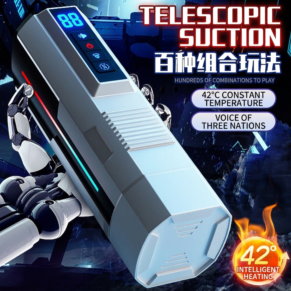 Quantum Pulse Automatic Telescoping Heating Male Masturbator Adult Toy