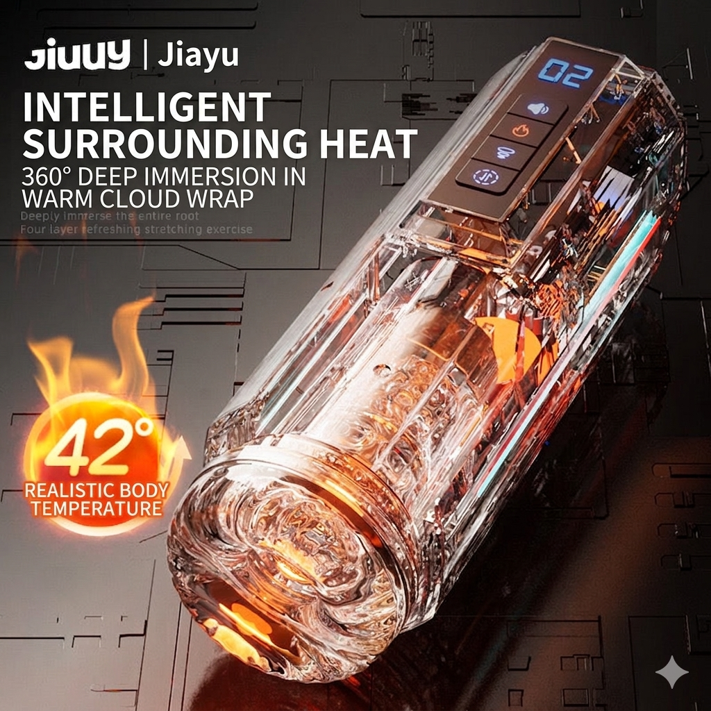 Quantum Pulse Automatic Telescoping Heating Male Masturbator Adult Toy