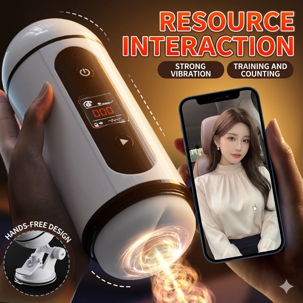 Goddess Male Masturbation Cup Interactive Multi-Frequency Vibration Adult Toy for Men